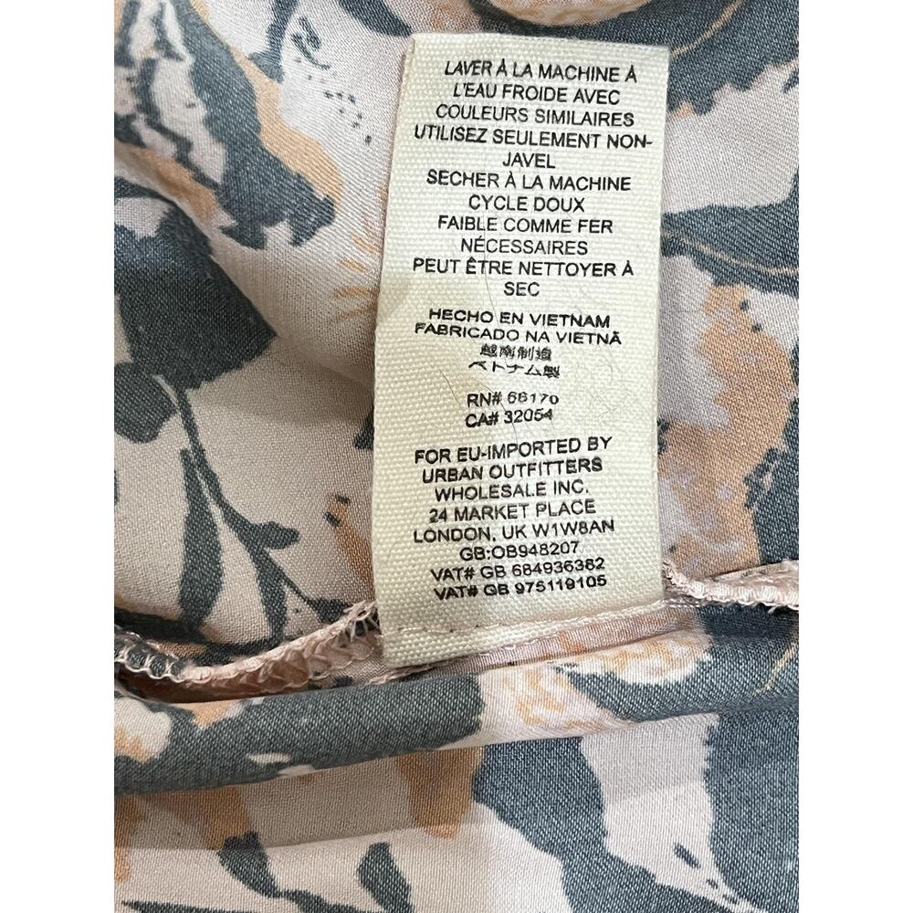 Free People Blouse Womens Medium Multicolor Floral Surplice Boho Top Blouson Hem - Picture 10 of 10